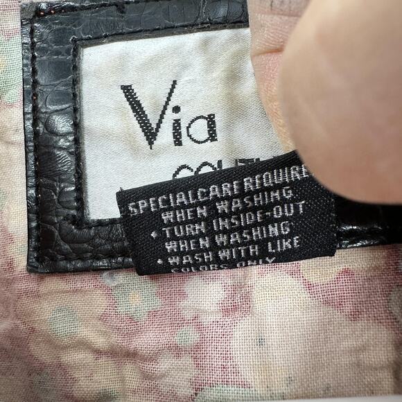 Via Via Couture Denim Jacket XL Orange Trucker Embroidered Textured Boho Retro - Picture 6 of 12